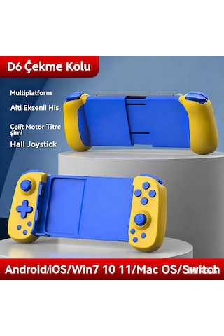 Sarı Ve Mavi Kablosuz Bluetooth Oyun Kumandası - Nintendo Switch, Android, İos, Pc Uyumlu