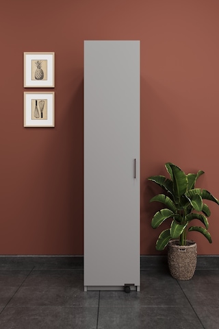 MK19 Kül Gri MK19 Kül Gri MK19 Kül Gri Lüks Çok Amaçlı Kiler Dolabı %100 Mdf Erzak Organizer Mutfak Dolabı Kül Gri MK19 Kül Gri