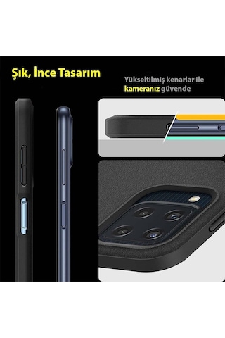 Spigen Galaxy M33 5g İle Uyumlu Kılıf Essential Sand Blast Back Matte Black