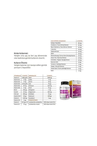 Bigjoy Multifem 50 Womens Multivitamin 50 Kapsül