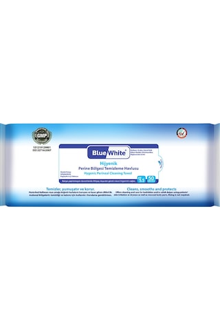 Blue White Hijyenik Perine Bölgesi Temizleme Havlusu 2 X 50'Li