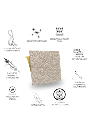 Tink Kendinden Yapışkanlı Keçe Karo Zemin Ve Duvar Kaplama Leopar Desenli Devetüyü 48x48 Cm 44 Adet 10 M² 44 Adet 10 M²