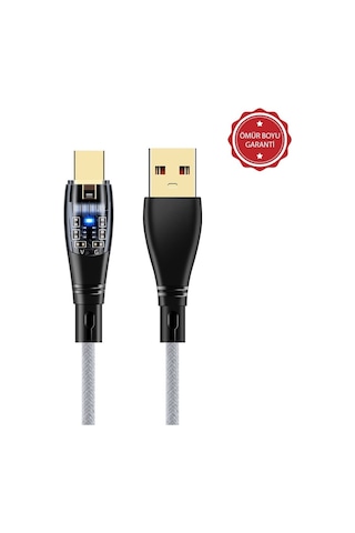 Schitec 6a 120w Usba To Type-c 1m Hızlı Şarj Kablosu Beyaz Yk234b