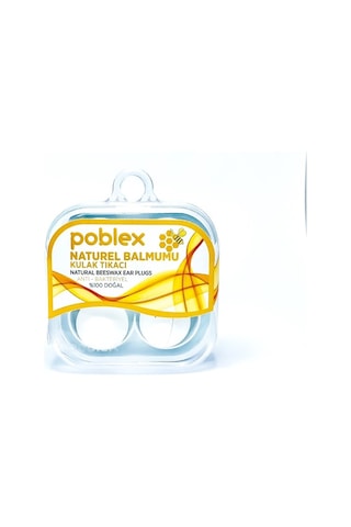 Poblex Naturel Balmumu Kulak Tıkacı - Kulak Koruyucu Tıpası 4'lü