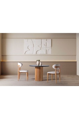 Petra Modern Yemek Masası Takım 4 Sandalye Antresit