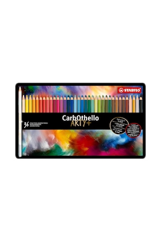 Carbothello - Kuru Boya Kalemi - 36'li Metal Kutu - Çeşitli Pastel Renkler Diğer