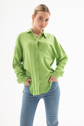 Fashion Friends Bayan Gömlek 25y0245k1 Yeşil Yeşil