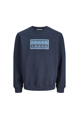 Jack & Jones Jcofusıon Erkek Bisiklet Yaka Box Fit Sweatshirt Günlük Rahat Lacivert