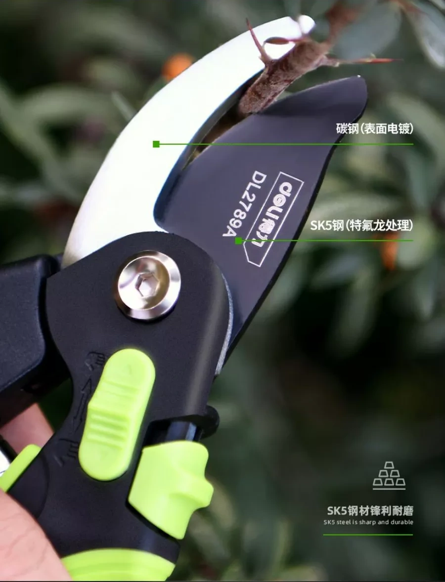 Delitools Bahçe Budama Makası Sk5 Çelik, 20 Mm'ye Kadar Kesim 34389238