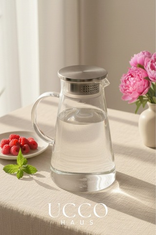 1800 Ml Premium Borosilikat Cam Sürahi Vakum Kapaklı Modern Pinterest Karaf Detox Limonata Meşrubat
