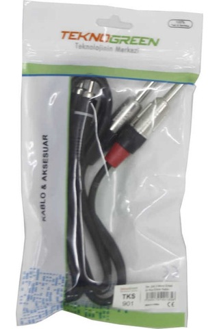 Teknogreen Tks-901 2X6.3 Mono 2Xrca E-E Kablo 1M.