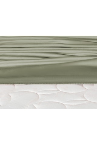 Ciel Çift Kişilik %100 Pamuk Lastikli Saten Çarşaf - Haki 8684427179673 Çok Renkli