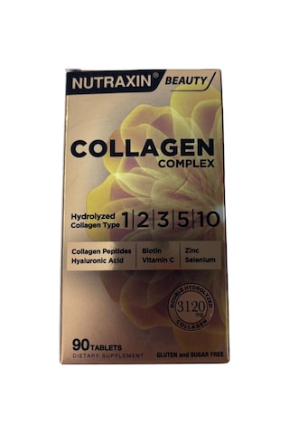Beauty Collagen Complex 90 Tablet, Tip 1-2-3-5-10 Hidrolize Kolajen, Kolajen Peptitleri, Hyaluronik Asit, Biotin, Çinko, Selenyum