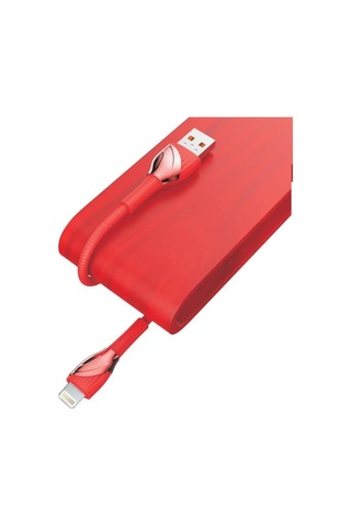 Ldnıo LS662A Lightning Şarj Data Kablosu Kırmızı 2 M