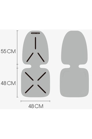 Sones Tutun Top Araba Çocuk Koltuğu Kaymaz Kalınlaşmış Aşınma Önleyici Koruyucu Ped Gri