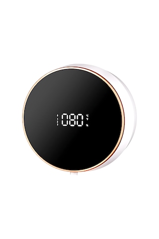 Lemestar Otomatik Köpük Sabun Dispenseri 300ml, Ipx5 Su Geçirmez, 3 Seviye Ayarlanabilir, Tam Ekran Göstergeli, Duvar Montajlı, El-yıkama-banyo-şampuan-uyumlu, Beyaz Beyaz