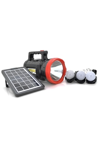 Güneş Enerjili El Fenerli 3 Lambalı Bt Radyolu Aydınlatma Cihazı