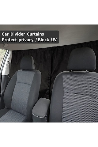 Dancemonkey Cbtx 190 T Ipek Kumaş Araba Bölme Perdesi, 2 Arka Pencere İle Gizlilik,