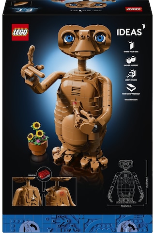 LEGO® Ideas E.T. the Extra-Terrestrial 21370 - Yetişkinler için Işıklı Yapım Parçası İçeren Model Yapım Seti (1226 Parça)