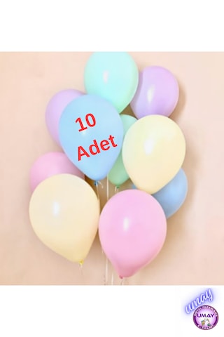 10 Adet 12 İnç Pastel Makaron Balon Karışık Renkli Lateks Balon Parti & Doğum Günü Süsleme Karısık
