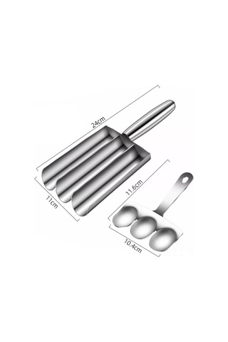 Maiyame 304 Paslanmaz Çelik Elden Tutulan Elverişli Toplama Köfte Kalıbı - Üç Satırlı, Hızlı Şekillendirme Ve Temiz Kullanim Diğer