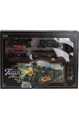 Uzaktan Kumandalı Buharlı Nostaljik Tren Seti Sesli Işıklı Ve Duman Efektli 42 Parça Rc Tren
