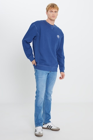Lee Pamuklu İçi Polarlı Regular Fit Normal Kesim Bisiklet Yaka Baskılı Sweatshirt Lacivert