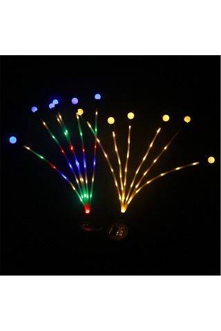 Cbtx Cıs-57818 2 Adet 6-led Güneş Enerjisi Ateşböceği Işık Su Geçirmez Bahçe Çim Sallanan Lamba Peyzaj Dekor - Sıcak Beyaz Diğer