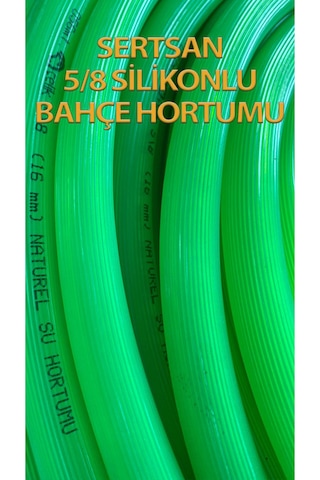 Silikonlu Bahçe Hortumu 5/8 Yeşil Renk 10 Metre