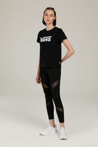 Vans Wm Drop V Ss Crew-B Siyah Kadın Kısa Kol T-Shirt