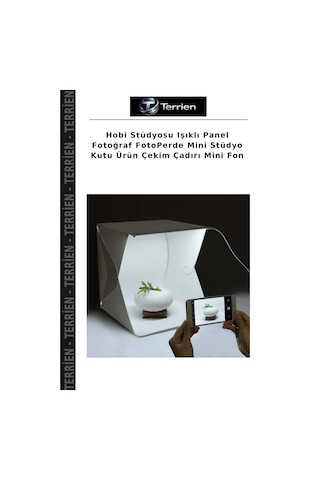 Hobi Stüdyosu Işıklı Panel Fotoğraf Fotoperde Mini Stüdyo Kutu Ürün Çekim Çadırı Mini Fon Beyaz