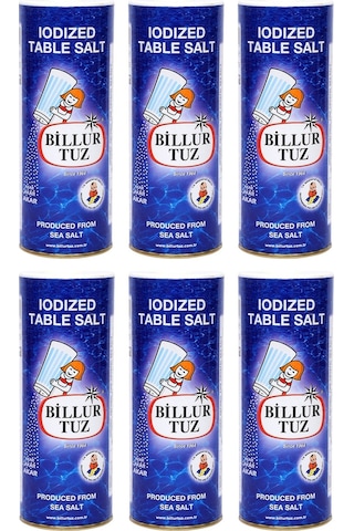 Billur Tuz İyotlu Tuzluklu 6 x 500 G