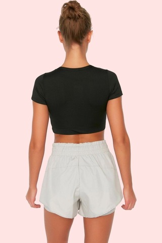 Ersefa Moda Örme Normal Bel Boru Paça Sportswear Haki Paraşüt Kumaş 2 Ka Gri