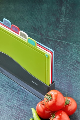 Cooker 4'lü Renkli Kaymaz Kesme Tahtası Seti - Hijyenik Ve Kategorili Kullanım Çok Renkli
