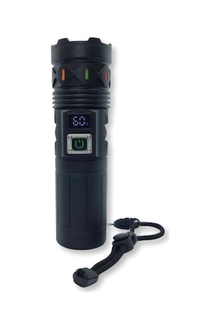 Klight Kl-702 Power Bank Özellikli - Şarjlı Güçlü Uzun Menzilli El Feneri Çok Renkli