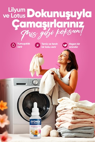 Clean Çamaşır Yün Kurutma Topu Esansı Lilyum Lotus 30 Ml Tekli