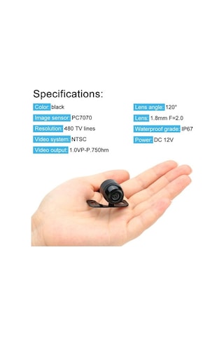 Dancemonkey Su Gece Görüşlü Mini Park Kamerası - 120 Geniş Açı, Ip67 Su Geçirmez, Kolay Kurulum