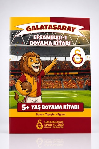 X Dekomus Lisanslı Galatasaray Efsaneler +5 Yaş Boyama Kitabı Altın