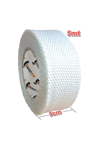 Egzoz Sargı Bandı 5cmx5mt Cam Elyaf Şerit Yanmaz Egzoz Bezi Yapışkansız (Boyanabilir)