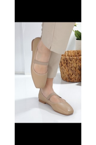 Meyoushoes Lastikli Babet Ayakkabı Bej 40