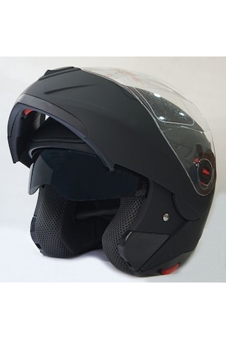 Free-M 961 Çeneden Açılır Kask Güneş Vizörlü (Mat Siyah)