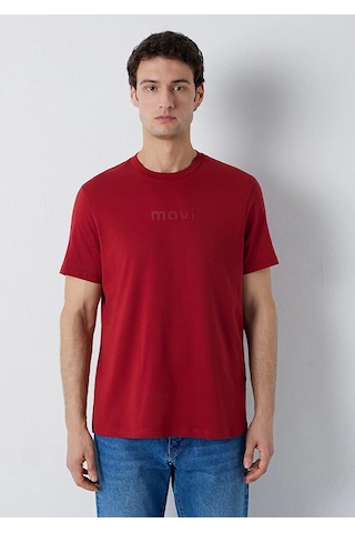 Mavi M0612732-89065 Mavi Logo Baskılı T-shirt Erkek Tişort KIrmızı