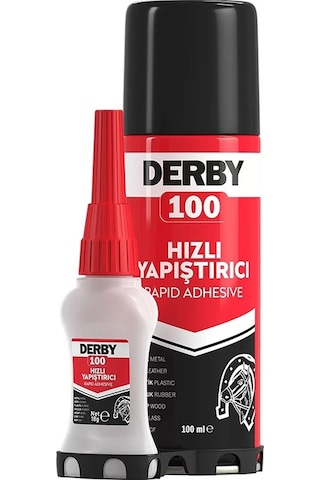 Derby Hızlı Yapıştırıcı Seti 100 Ml 2 Adet Ahşap Ve Plastik Yüzeyler İçin Yüksek Yapıştırma Gücü Düşük Viskozite 100 Ml