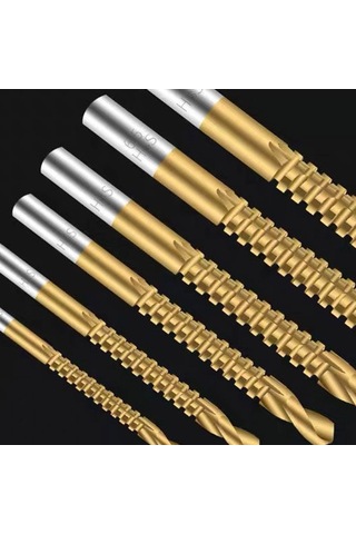 Geeroyoo Hızlı Çelik Titanyum Kaplı 3mm Testere Uçlu Matkap, Ahşap-alüminyum-plastik Delme Ve Yiv Açma İçin, Elektrikli Matkap Uyumlu