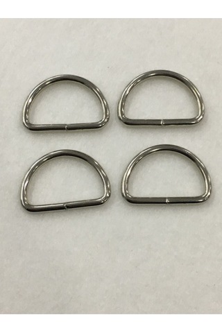 Karantuhafiye Çanta Halkası D Demir 3,5 Cm 4 Lü Set Gümüş Gümüş