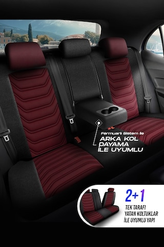 Panda Florida Serisi Pike Kumaş Oto Koltuk Kılıfı - Tam Set