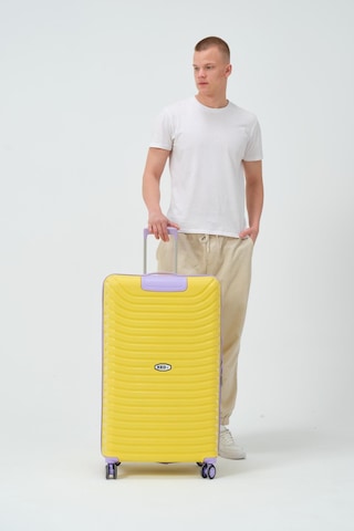 Keo-plus Sarı-lila Büyük Boy Silikon Kırılmaz Pp Valiz Sarı - Mor