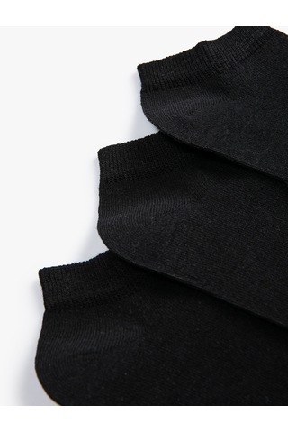 Koton 3'lü Basic Patik Çorap Seti Siyah 4wam80017aa 4WAM80017AA999 Siyah