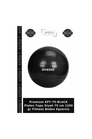 Premium Xpt-75-black Plates Topu Siyah 75 Cm 1200 Gr Fitness Beden Egzersiz