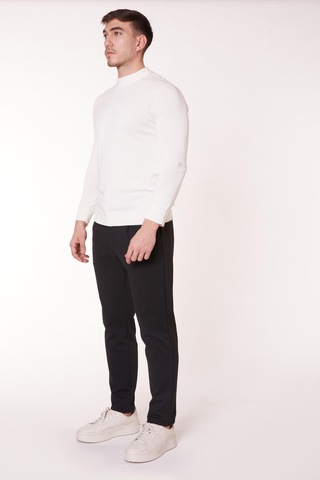 Braccas Erkek Beli Bağcıklı Yandan Cepli Slim Fit Jogger Siyah Pantolon Siyah